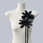 Uus riidest riidest kaelarihm 2 tk. lilleline pross naistele n&ouml;&ouml;pn&otilde;elad pits-lillega korsaažin&otilde;elad K&auml;sitsi valmistatud ehted pulmapeo kingitused