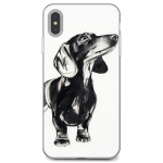 iPhone'ile iPod Touch 11 12 Pro 4 4S 5 5S SE 5C 6 6S 7 8 X XR XS Plus Max 2020 Pehme &uuml;mbriskaanega Taks Silueti Kutsikad Koer Iphone 12pro Max alisariin karmiinpunane v&auml;rv