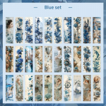 30 tk Romantiline aiasarja j&auml;rjehoidjakomplekt, valge kaardipaber, memolehe marker raamatute jaoks unikaalne lugemiskingitus