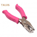 Ergonoomilise silikoonk&auml;epidemega erksad v&auml;rvid &uuml;he auguga stants, kompaktne lastele m&otilde;eldud t&auml;iskasvanutele m&otilde;eldud paberipunch kontoritarbed lilla