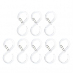 8 tk korduvkasutatav konks, laialdaselt kasutatav plastikust S-kujuline kaasaskantav riidekapi riidepuu igap&auml;evaseks kasutamiseks valge