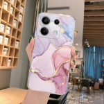 Marmorist kasslillemustriline pehme l&auml;bipaistev silikoonist telefoni&uuml;mbris Xiaomi Redmi Note 13 Pro 13C kaamerale p&otilde;rutuskindel kummist kaitseraua kate Xiaomi Poco X3