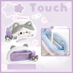 Pehme pliiatsikott, suure mahutavusega vaadatav aken, kirjatarvete hoiukott Multifunktsionaalne pliiatsikott Kontori koolitarbed