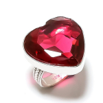 Rubellite Gemstone Handmade 925 Sterling Silver Gift Jewelry Ring Size 8 s5k72