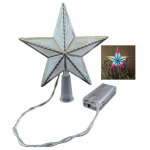 J&otilde;ulupuu topper Star veekindel pehme valgustus patareitoitel LED helendav viieharuline t&auml;ht valgus j&otilde;ulupuu ornament B