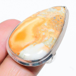 Natural Malinga Jasper Gemstone Handmade 925 Sterling Silver Ring Size 7 c8b69