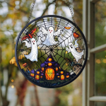 2D p&uuml;hade ripatsid Halloweeni akr&uuml;&uuml;list vitraažakna kaunistused Aiakaunistused Kodu veranda kaunistused One Size