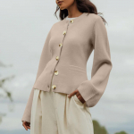 Naiste Kate kardigan kampsunid vabaaja pikkade varrukatega avatud esin&ouml;&ouml;biga MODISH KARDIGAN &ndash; LAIAD VARRUKAS L beež