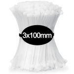 Nailonist kaablisidemed Iselukustuvad Reguleeritavad Juhtmesidemed Rihmad Kinnitusaas Kinnitusring Kodu Kontor T&ouml;&ouml;koda Plastikust Juhtmesidemed 100PCS
