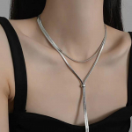 Long Snake Bone Chain Kaelakee Naistele T&uuml;drukutele Hip Hop Pulling Long Tutt Kampsun Ket Kaelakee Banketi Ehted
