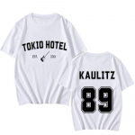Tokyo Hotel Rock Band Print T-s&auml;rk Street Casual Suvine l&uuml;hikeste varrukatega universaalne T-s&auml;rk naistele ja meestele Riided Punk T-s&auml;rgid XS valge