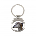 Greyhound, English Greyhound - geometric keychain with a photo and the inscription Art-Dog