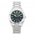 Roostevabast terasest rohelise sihverplaadiga Citizen Eco-Drive BM7630-80X 100M meeste k&auml;ekell
