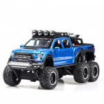 1/28 Ford Raptor F150 Sulamist Automudel Diecast M&auml;nguasi Metall Muudetud Maastikus&otilde;idukid Automudel Heli Valgus Kollektsioon Laste Kingitused sinine