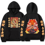 Anime Demon Slayer Hupparid Kimetsu No Yaiba Rengoku Kyoujurou Graafilised Hupparid Unisex Moer&otilde;ivad Harajuku Vabaaja Lahtised Dressipluusid L brown