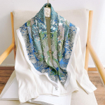 90CM Neli Aastaaega Ruudukujuline Suur Ruudukujuline Sall Luksuslik Dekoratiivne S&auml;rk Professionaalne Peapael Juuksepael P&auml;ikesekaitse Peapael 90*90cm