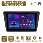 Android Carplay autoraadio Skoda Rapid NH3 NH1 2012-2020 multimeediumipleieri peakomplekti stereo-GPS-i navigatsioonis&uuml;steemi jaoks BT WIFI 4+64 GB 1+16GB