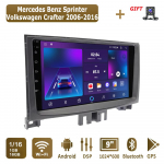Android autoraadio Mercedes Benz Sprinter Volkswagen 2006-2016 multimeediumipleieri peakomplekti stereo GPS-navigatsioon BT WIFI 1+16GB 1+16GB