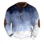 Meeste Retro Casual gradienttr&uuml;kiga kampsun XL