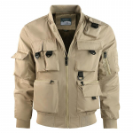 Bomber Jope Meeste mitme kotiga jope Ameerika pesapallis&auml;rk Funktsionaalne kolmekindla jope t&ouml;&ouml;riistadega top M must