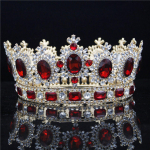 Barokne suur tiaara kroon kivikristall suur diadeem pruudi pulm Juukseehted Tiaarad ja kroonid peakate Juukseehted