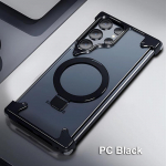 Luksuslik alumiiniumsulamist raamita &uuml;mbris Samsung Galaxy S24 S23 Ultra Magsafe magnetilise juhtmevaba laadimisega, nahast matt kate For Samsung S24 Ultra