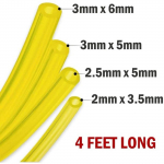 4 suurust bensiinik&uuml;tuse gaasitoru, vooliku torud mootorsaepuhuri jaoks One Size kollane