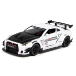 1/24 Skyline Ares Nissan GTR R35 Sulamist Sportauto Mudel Valatud Metallist V&otilde;idus&otilde;iduauto Mudel Simulatsioonheli ja valgusega Laste M&auml;nguasjad Kingitus valge
