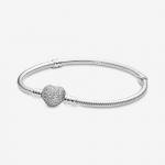 Pandora 590727-21 Moments Sterling Silver Pave s&uuml;dameklambriga naiste k&auml;ev&otilde;ru