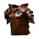 Meeste keskaegne rinnaraudr&uuml;&uuml;, reguleeritav rihmaga vest, Halloweeni cosplay jaoks pruun
