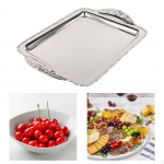 Decorative Fruit Tray Dessert Plate Easy to Clean Handcrafted Wearproof Rectangle Serving Small kuld
