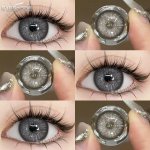 EYESHARE 1pair Blue Colored Contact Lenses Beauty Pupils Blue Eyes Makeup Korean Blue Lense Brown Lense Yearly Use