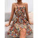 Suvine elegantne varrukateta kleit pullover-tr&uuml;kiga, elastse v&ouml;&ouml;kohaga ja rihmaga, l&uuml;hikesed kleidid naistele S must