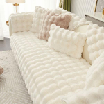 Rabbit pl&uuml;&uuml;s diivanipadi talvepolsterdatud pl&uuml;&uuml;sist padi libisemiskindel nahast diivani kate riidest r&auml;tik 45*45cm roheline