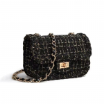 Moodsad Naiste Ruudulised Villased &Otilde;lakotid Retro Kettlukuga Crossbody Kotid Luksuslikud K&auml;ekotid Klapiga Kaenla alla Messenger Kotid Rahakott