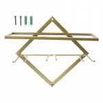 Seinale kinnitatav metallist veiniriiul 3 pika varrega klaasihoidjaga veinipudeli vitriin k&ouml;&ouml;gibaari transportimiseks