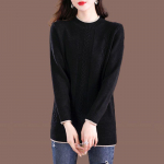 Kampsun naistele S&uuml;gis Talv Paksenenud Pullover Kampsun Soe Kootud Kampsun Pikkade Varrukatega L&uuml;hike Slim-fit Liibuv Džemper Suur Suurus Kampsun Topid XXXXXL must