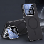 Xiaomi 15 Pro Mi15 magnetilise metallist kaamerahoidja telefoni tagakaas Xiaomi 15 Pro 15pro p&otilde;rutuskindel kaitseraud n&auml;htamatu tugijala kate for xiaomi 15 pro must