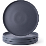 Keraamilised salatitaldrikud 6,8-tollise reaktiivse mattglasuuriga n&otilde;udekomplektile, mikrolaineahi, n&otilde;udepesumasinas pestav, kriimustuskindel, must 8.0 Inch - 6Pcs