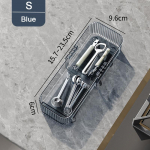 Laiendatav s&ouml;&ouml;giriistade sahtli korraldaja Reguleeritav s&ouml;&ouml;giriistade hoiukorvi sahtel S&ouml;&ouml;giriistade hoiustamisjagaja Kosmeetikakorvi S selge sinine v&auml;rv