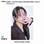 ATEEZ 11. minialbum Golden Hour Pt.2 To Diary For Ver Photocard Postkaart Wooyoung - Diary (A)