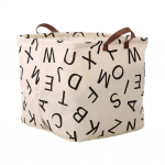 Puuvillane linane m&auml;&auml;rdunud pesukorv kokkupandav &uuml;mmargune veekindel vahend kopp riided laste m&auml;nguasjade hoiukoht avaleht