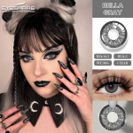 EYESHARE 2PCS Halloween Carnival Night Red Color Contact Lenses Anime Role Playing Yellow Lenses Multi-Color Lenses Pink Makeup Color Lenses