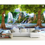 3D-taustapilt maastik Suure puu kose tapeet elutoa diivan taustaga seinamaalingud kodukaunistus 200 cm(W) x 140 cm(H)