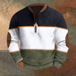 Meeste Retro Casual gradienttr&uuml;kiga kampsun L
