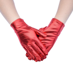 Mustad s&auml;ravad nahast m&auml;ngupunkkindad l&uuml;hikesed lakknahast tantsulava etenduse etiketi kindad one size fits all