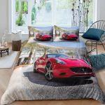 Spordiauto tekikott Komplekt Luksuslik K&otilde;rge Kvaliteet 3D Prinditud Voodipesu 2/3 tk Kahekohaline Queen King Voodipesu T&auml;iskasvanud Poisid Kodutekstiil AU Single(140x210cm)