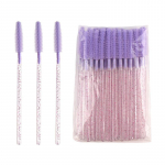 50 tk. &Uuml;hekordsed ripsmeharjad Pehmest silikoonist ripsmetu&scaron;&scaron;i vardad ripsmepikenduseks Kulmude ja ilumeigi t&ouml;&ouml;riistad lilla