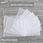 J&auml;&auml;tunud CPE lukuga kott - Paksendatud plastik tr&uuml;kitud logoga aluspesu hoiustamiseks 15*15*15 silk frosted without printing