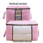 Suure mahutavusega kokkupandav niiskuskindla disainiga hoiukott riiete ja tekkide jaoks Vertical version